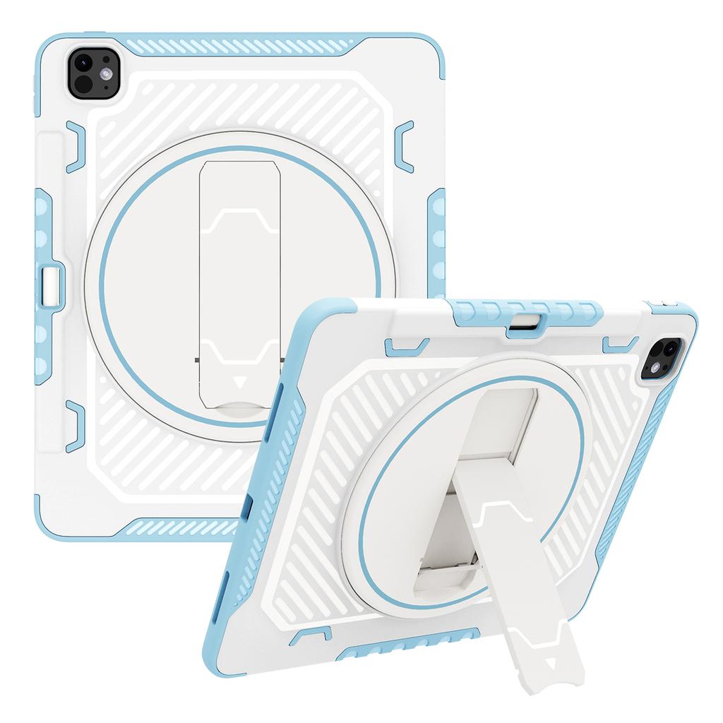 For iPad Pro 13 (2025)/13 (2024) Case Kickstand PC + TPU Shockproof Tablet Cover with Pen Slot