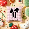 Camellia High-End Printing Cushion Cover Plush Fabric Soft Double-Sided Printed Sofa Warm Winter Home Gift Pillow Cover