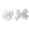 2Pcs Pearls Embellished Shoe Buckles Clips Easy Installation Footwear Decorations Accessories For Women Sneakers Sandals
