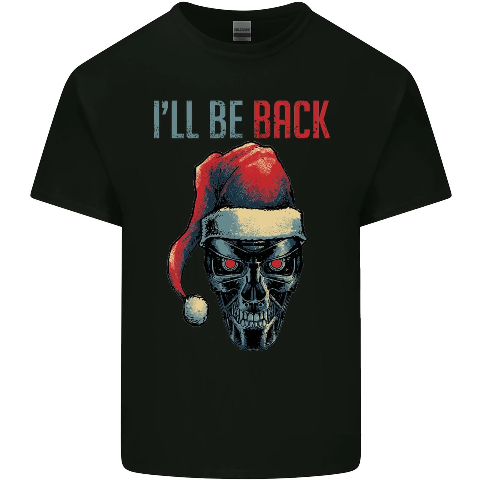 Christmas Ill Be Back SCI-FI Funny Xmas Kids T-Shirt Childrens M
