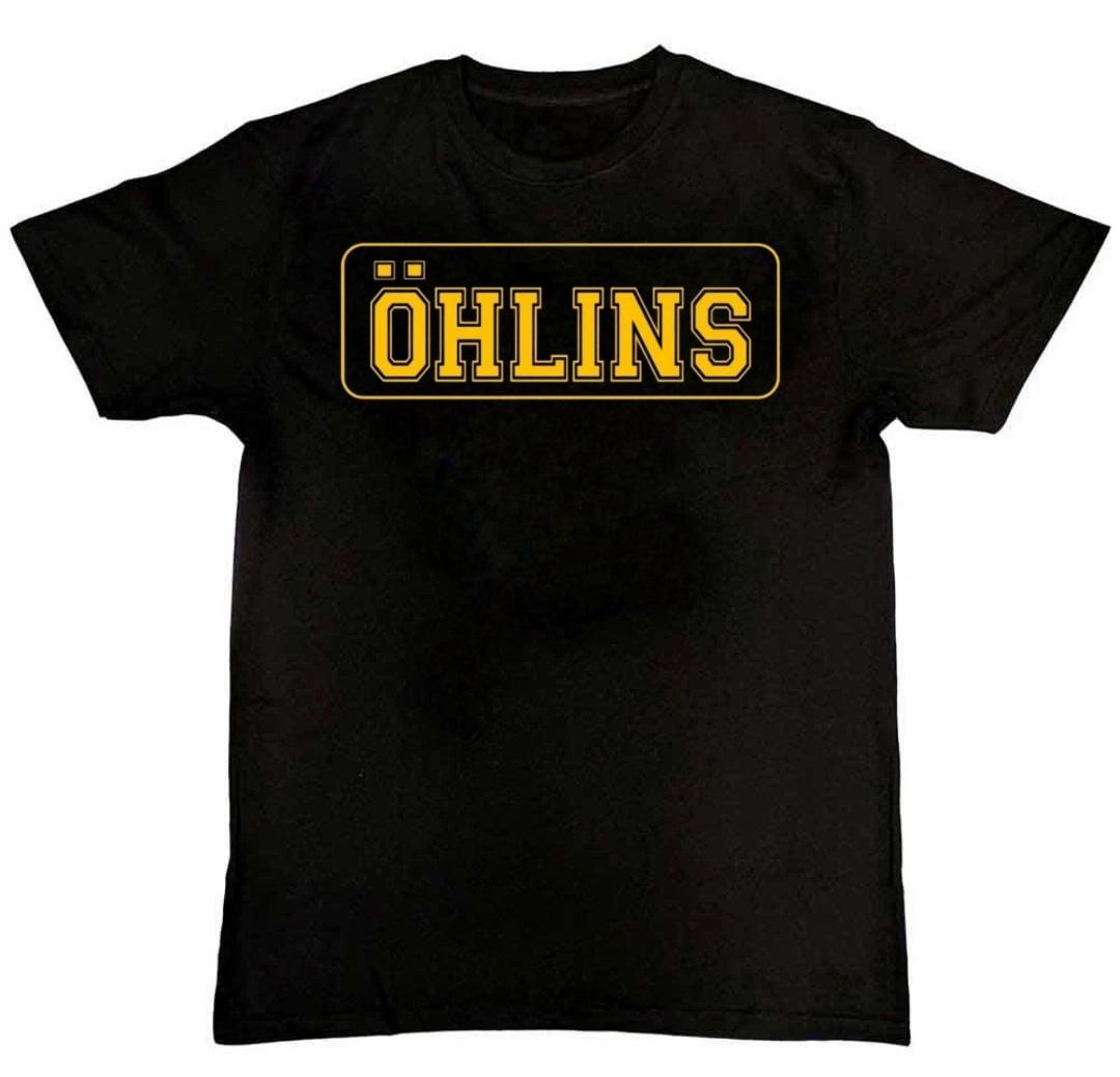 Ohlins Vintage Shock Suspension Retro Logo Graphic T-Shirt S