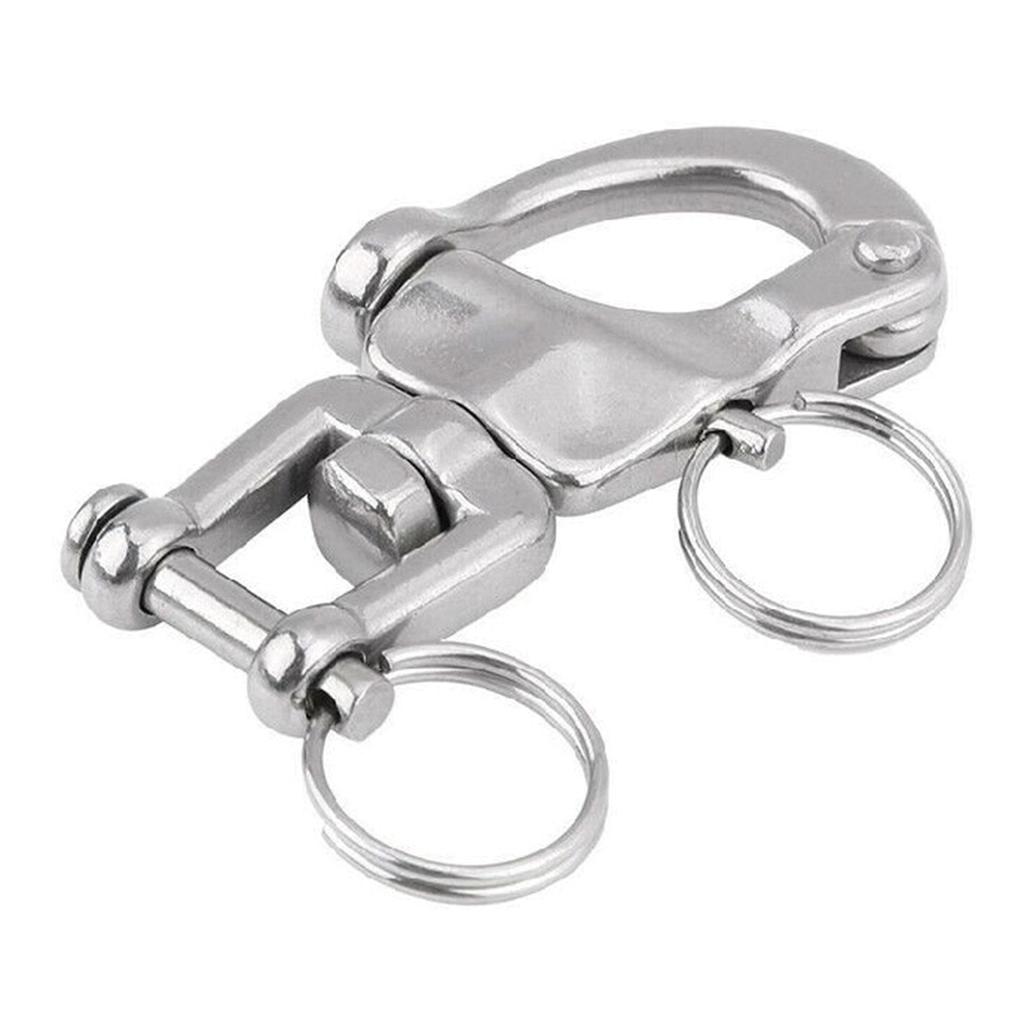 Stainless Steel Buckle Hook Spring Shackle for Marine Yachts Water Sports Use with Antirust Properties Secure Attachment