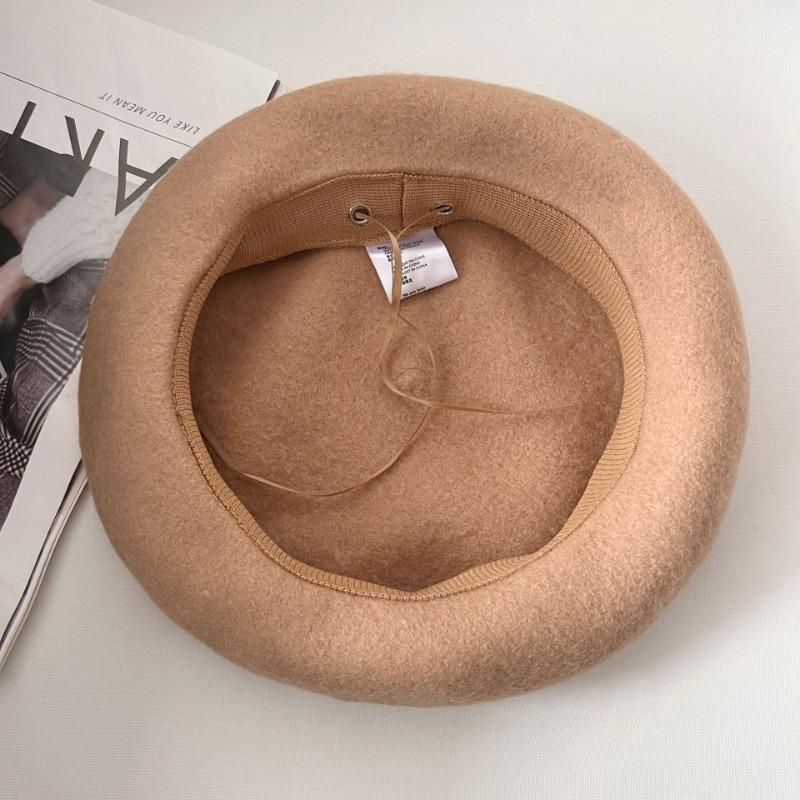 Women S Vintage Versatile Korean Style Small Face Mushroom Beret Hat Customizable