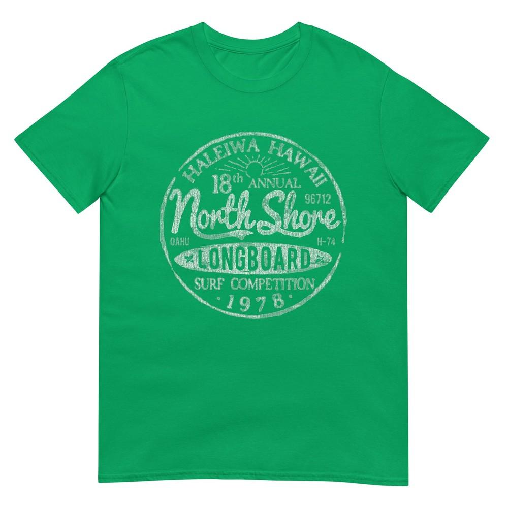 Long Board North Shore Surf Vintage Hawaii Beach Tshirt
