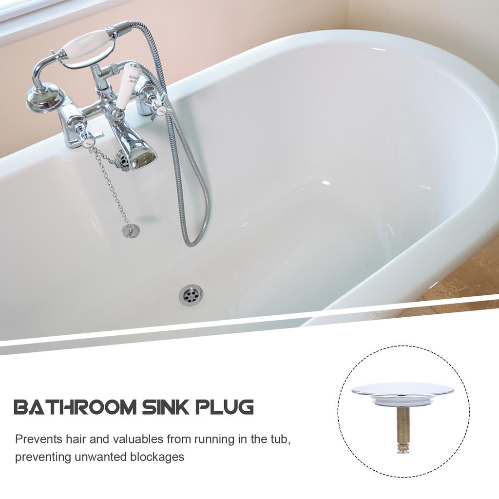 High Grade Copper Bathtub Drain Stopper Bathroom Sink Plug Smooth Draining Anti-Clog Design Hair Press Seal