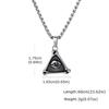 Vintage Eye of God Pendant Necklace for Men, Stainless Steel All-Seeing Eye Necklace, Retro Fashion Jewelry Accessories Gift