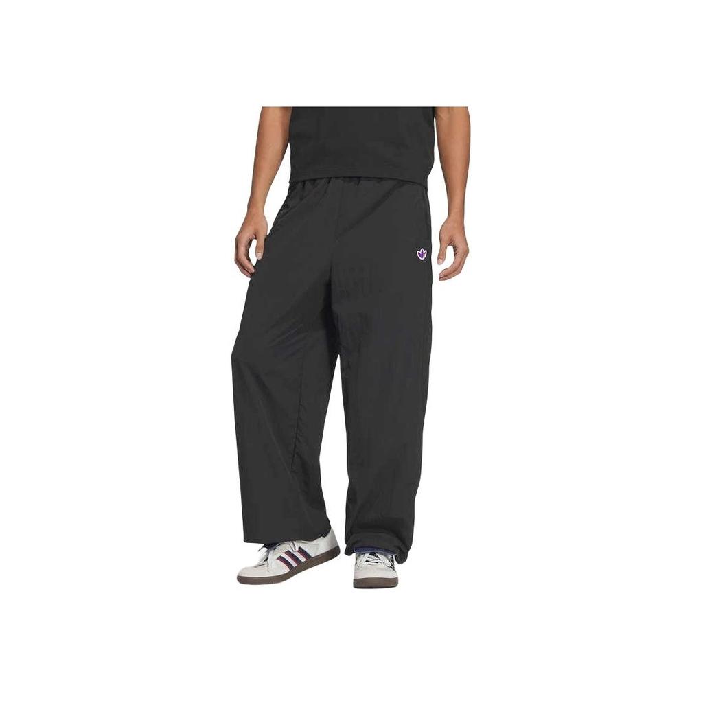 adidas Originals Chinese V-Day SS24 CVD Pant Series Loose Fit Casual Drawstring Knit Sports Pants Men Pants Black JM9743