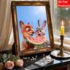 Disney DIY Pearl Art Painting Zootopia Nick and Judy Home Wall Decoration Pearl Gem Painting Pictures Crafts Home Decoration