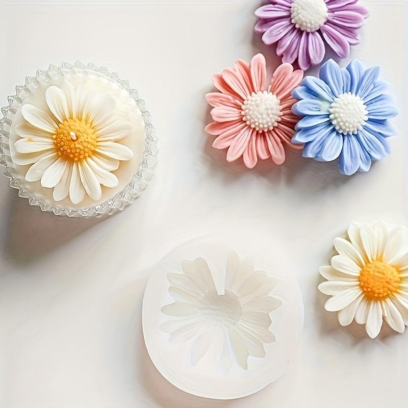 DIY Silicone Candle Mold with Daisy Design, No-Hole and with-Hole Options for Soap, Resin Casting Aromatherapy, Plaster Crafts Home Decor Candle Mold