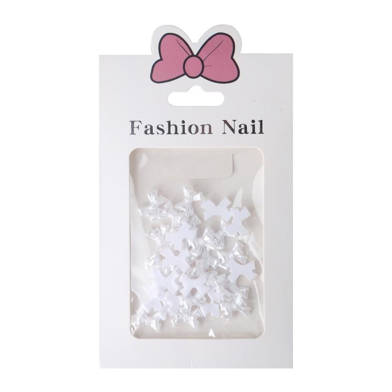 30 Pcs Nail Art Jewelry White Pearlescent Butterfly Jewelry 3D Nail Art Decoration Accessories Supplies For Diy Manicure Design