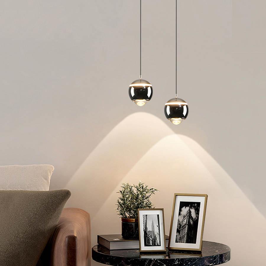 Nordic minimalist Globe Ball bedside pendant lamp bedroom small pendant light creative TV background Wall Globe Hanging Light