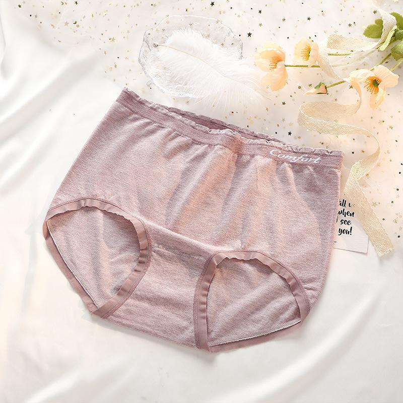 Plus Size Ladies Spring and Autumn Cotton Soft Mid  High Waisted Briefs