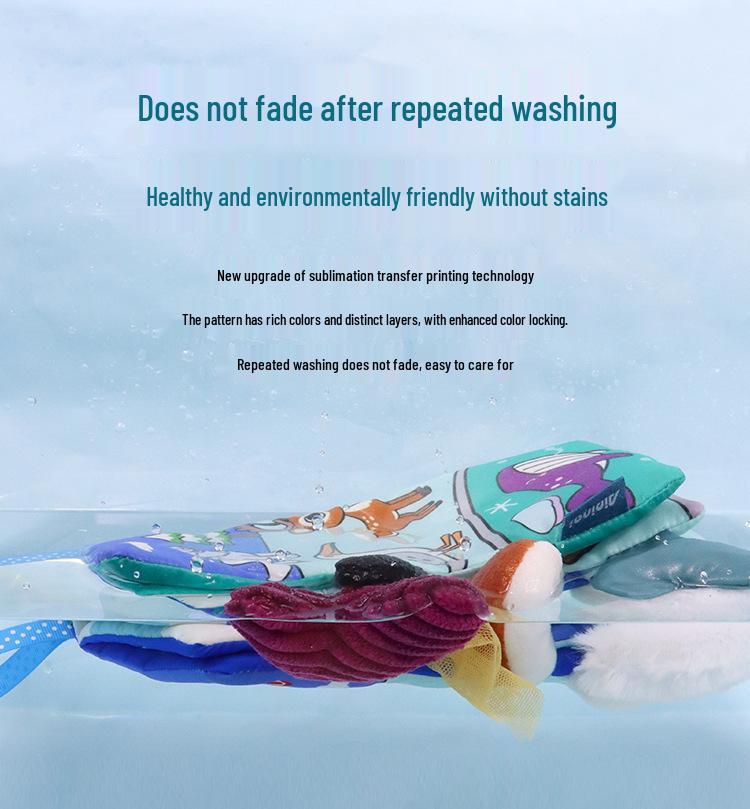 Aipinqi Baby Animal Tail Cloth Book – Tear-Resistant, Crinkle Paper Educational Toy for Early Learning.