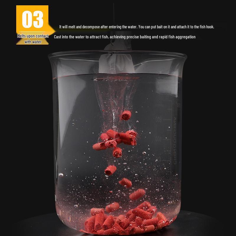 Quick-Dissolving Water-Soluble Fishing Bait Bag for Long-Distance Casting and Slow-Release Bait