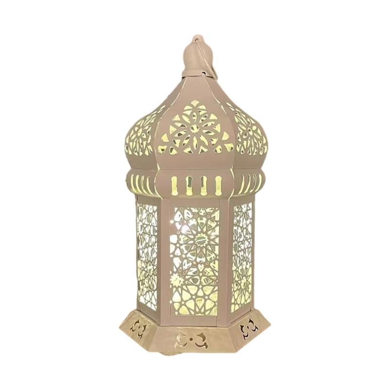 

Iron Lamp For Eid Holiday Home Decoration Floor Standing Candle Holder for Home Office Bookshelves Bedroom