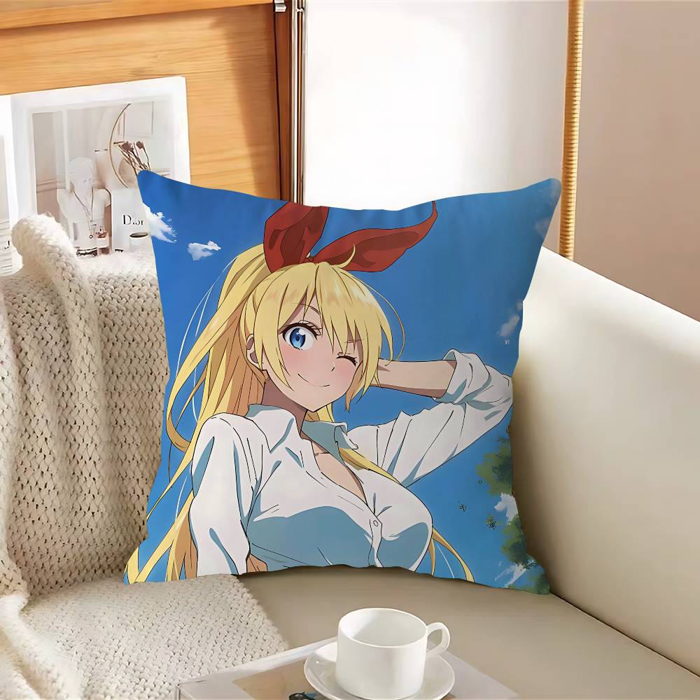 Anime Nisekoi-I Pillow Case Removable Washable Cushion Cover – All-Season Soft Linen