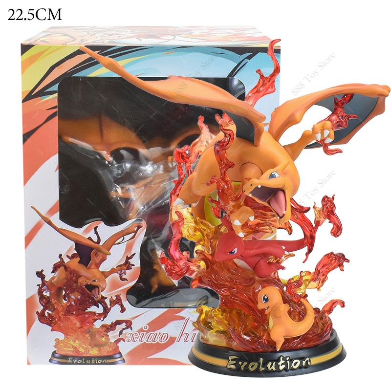 Figure Gk Evolution Of Charizard Greninja Eevee Gengar Mewtwo Mega Charizard X Luminous Action Model Toy Gift Pvc Statue