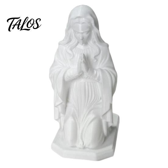 Hexagonal Base Ornament Western Realistic Figure Ornament, Compact 3D Printed Sculpture, Matte White Small Desktop Sculpture Durable PLA Statue,