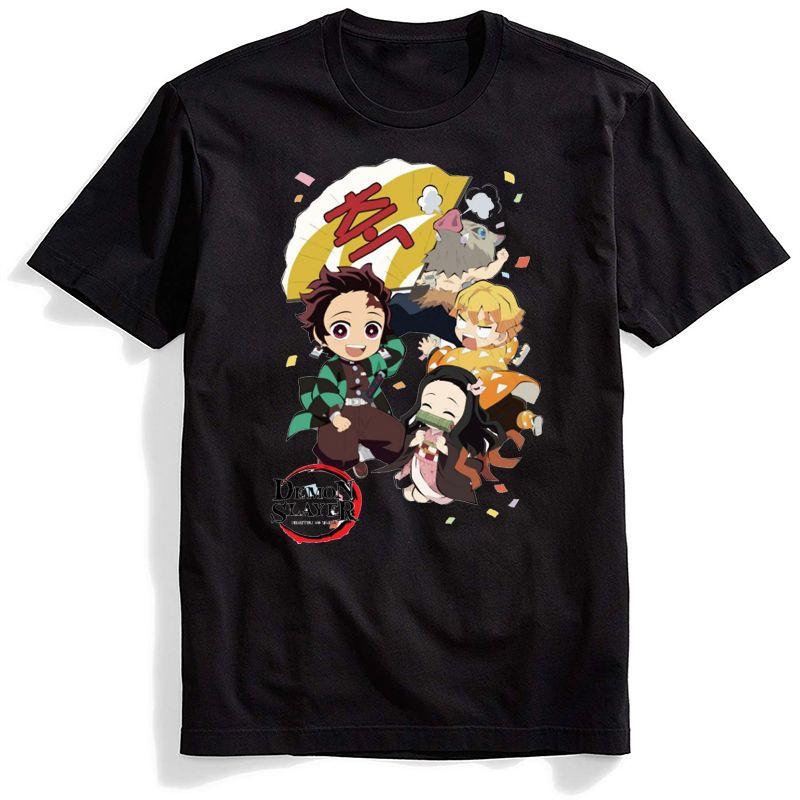 Japanese Anime Kimetsu No Yaiba T Shirt Kids Kawaii Cartoon T Shirt Demon Slayer Funny Demon XL