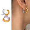 Fashion Hoop Huggie Earrings for Women Metal Stainless Steel Circle Round Loop Earrings Men Big Size Jewelry Accessories