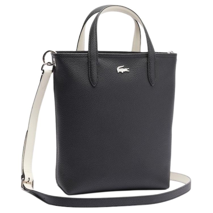 Lacoste Iconic Small Check PVC Tote Bag Women Tote Bags Black NF4929AA