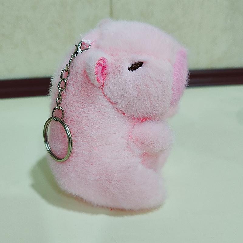 Pingente de boneca pônei fofo boneca capivara de pelúcia pingente de bolsa animal da floresta chaveiro mascote cavalo