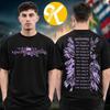 Ken Carson Merch Koszulka Unisex Czarna Xperiment Tour 2026 Floral Tour Rozmiary S-5XL