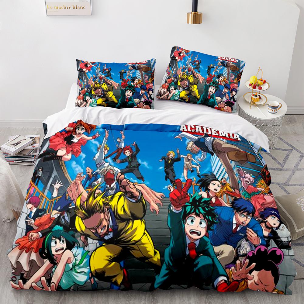 3D Print Bedding Gift Anime My Hero Academia Bedding Collection Single Twin Full Queen King Size Bed Collection Adult Kid Bedroom Home Textile
