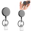 Retractable Keychain ID Badge Reel Heavy Duty Carabiner Holder Badge Holder Easy to Use for Name Card Keychain