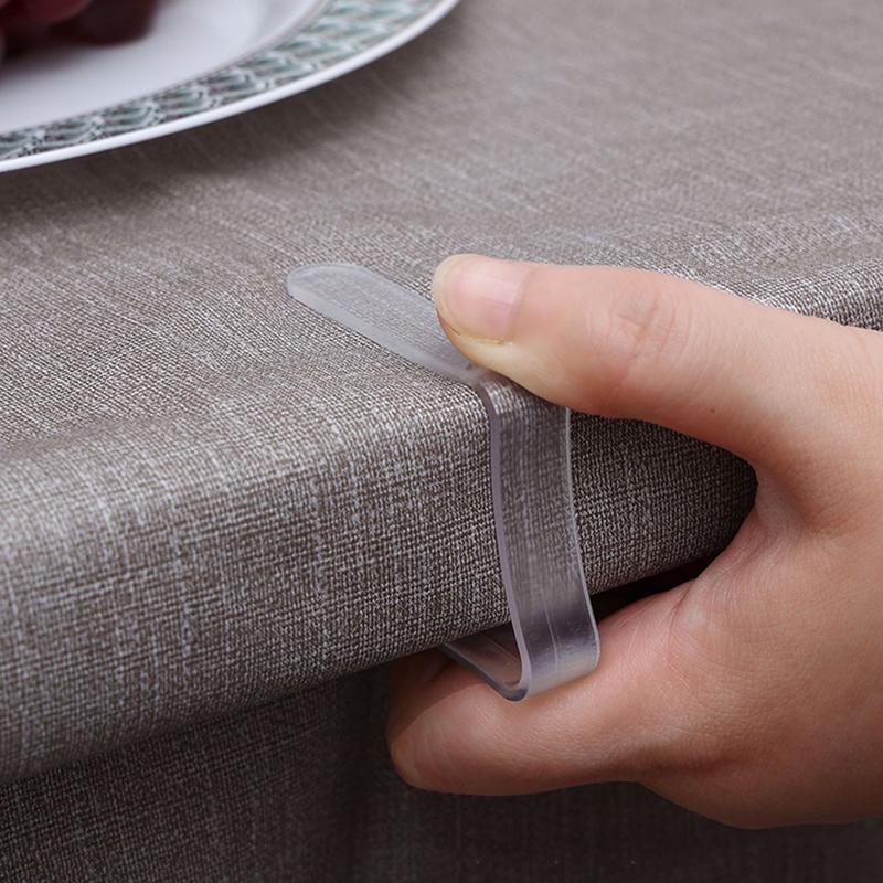 10/20 uds Transparente Antideslizante Clip Pinzas para Mantel Hebilla de Fijación Hebilla de Plástico Hogar Esquina de Mesa Clip para Mantel YFJ010