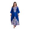 OEM Custom  Women's Evening Dress, Printed Beaded Flowy Hem Party Gown, Women Formal Dress From Factory
