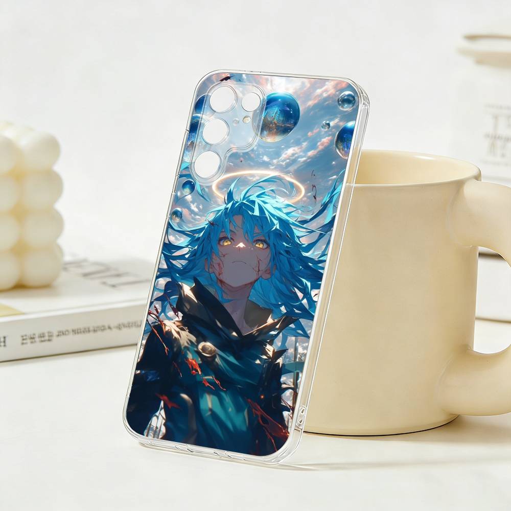Slime Anime Rimuru Tempest Phone Case For Samsung S26, S25,S24,S21,S22,S23,S30,Ultra,Plus,5G,Transparent Cover