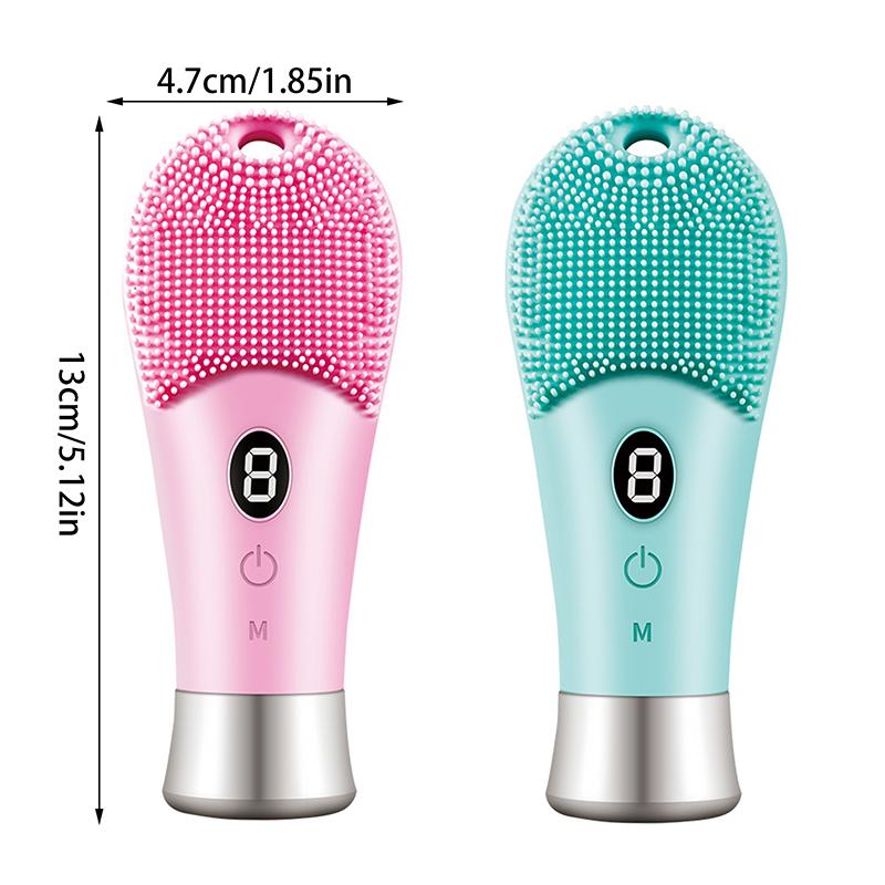 9 Gear Electric Ultrasonic Skin Sonic Scrubber Facial Brush Cleaner Spinning High Frequency Vibration Face Silicone Rechargeable