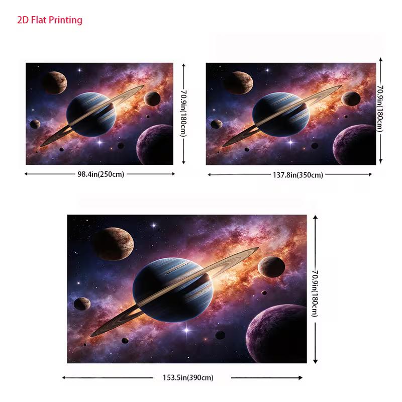 2D Artistic Outer Space Tapestry for Content Creation & Home Decor