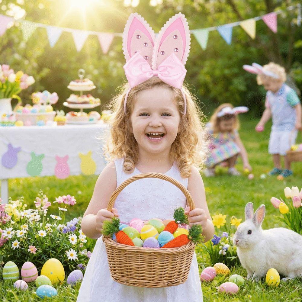 Plush Easter Headpiece Non-slip Bunny Head Wear Creative Rabbit Ear Hair Hoop  Costume Party