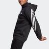 Adidas Three-Stripe Logo Zip-Up Hoodie Men Tops Black IC6712