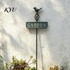 Metal Ground Anchors for Plants Retro Bird Garden Stake, Sign Rustic Heavy Duty Piles Yard Decoration with Stake Flower Bed, Lawn Vintage Style Stakes
