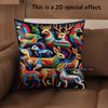 2D Bohemian Tribal Animal Print Throw Pillow Covers Pattern Cushion Cover Suitable For Sofa Bedroom Car Pillow Cover