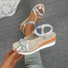 Women Wedge Sandals Summer 2024 Braided Band Platform Gladiator Sandals Woman Thick Bottom Beach Shoes Women Sandalias De Mujer