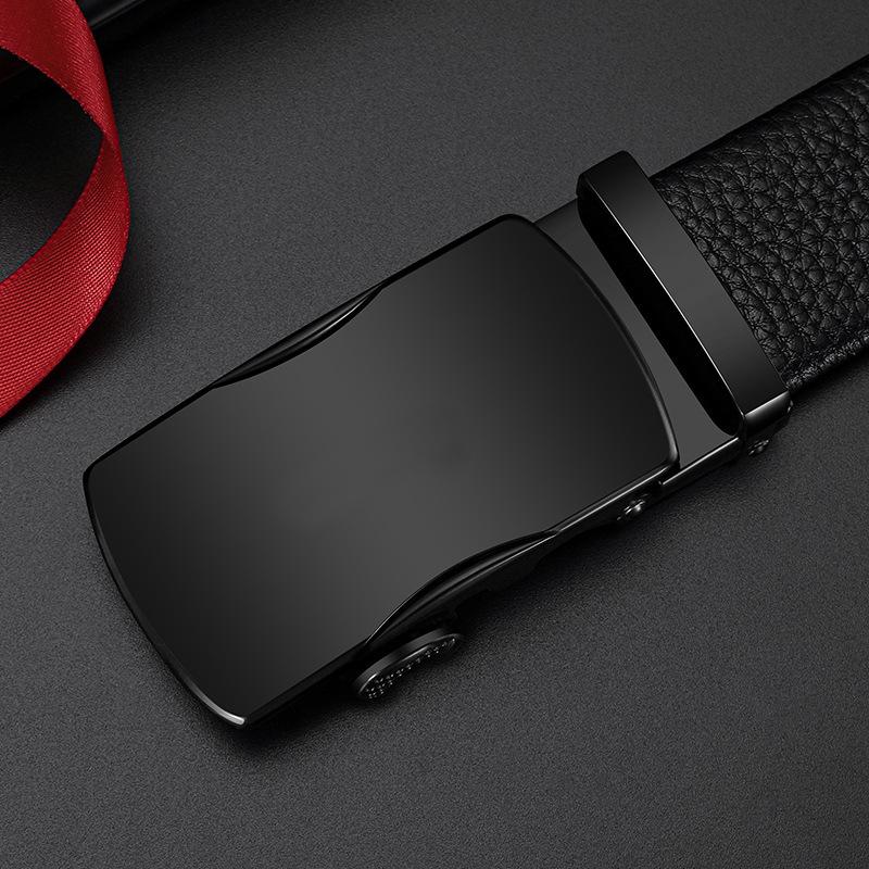 Herren Premium Echt Rindsleder Gürtel mit Legierung Automatikschließe