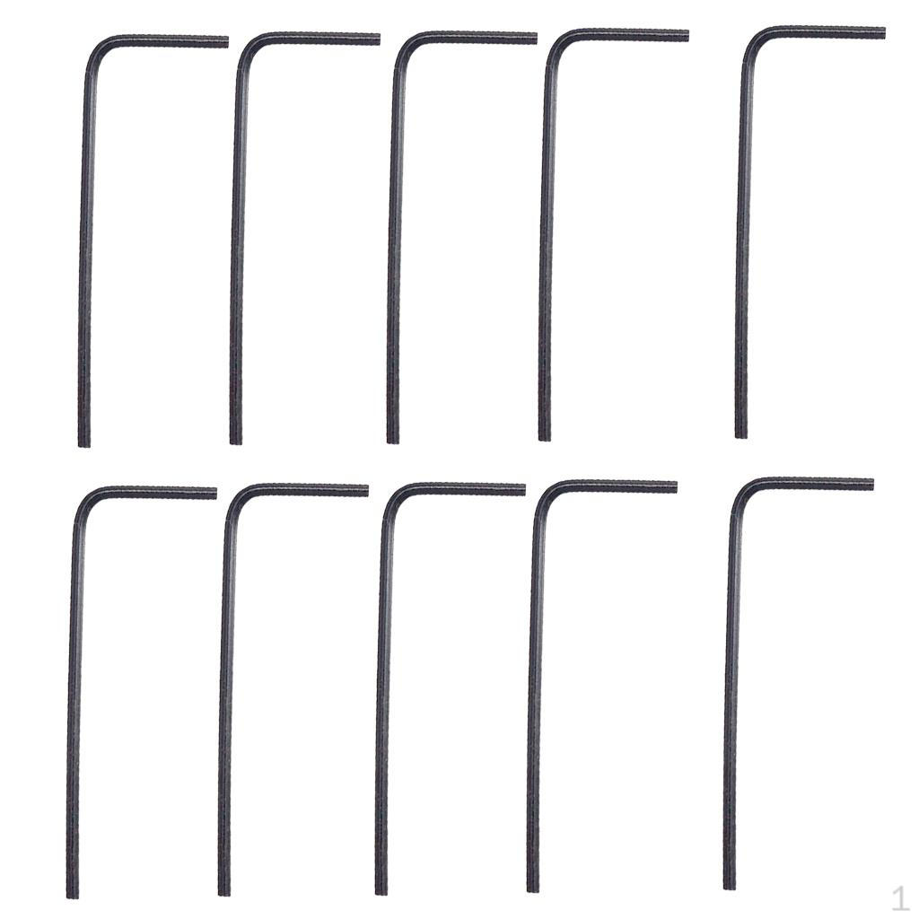10 Pieces Iron Saddle Bridge Hexagonal Wrench 1.5mm for Electric Guitar Bass Replacement Parts
