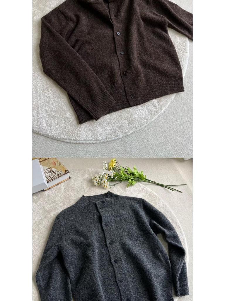 Men's Casual Knitted Lapel Cardigan Sweater - Loose, Versatile, Single-Breasted Perfect for Spring & Autumn