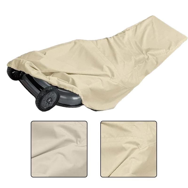 Outdoor Garden Lawn Mower Cover Accessories Beige Color Lawn Mower Cover Oxford Cloth 8*23*50 Inches Protect Covers