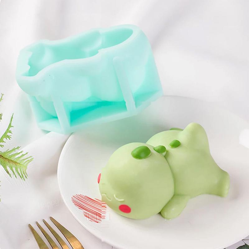 3D Cute Sleeping Dinosaur Silicone Mold Mousse Cake Decoration Handmade Chocolate Mould Ice Cream Dessert Diy Baking Tools