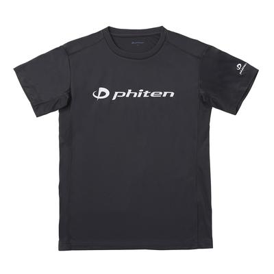 RAKU Shirt M [Phiten] T-Shirt Schwarz/Silber