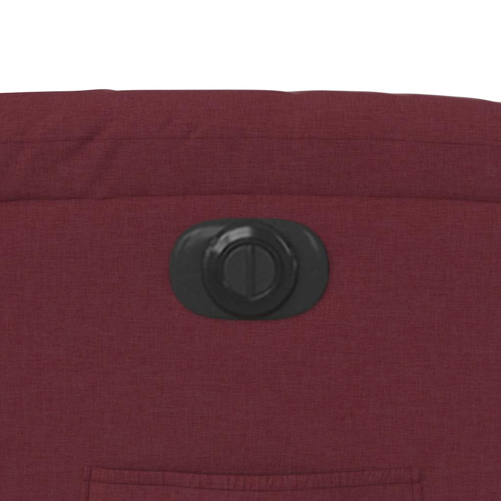 Electric Recliner Chair Burgundy Fabric