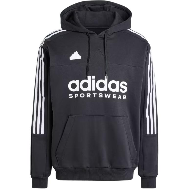

Adidas Sportswear House Of Tiro Striped Letter Print Hooded Fashion Comfortable Sweatshirt Men Sweatshirt Black IW5936 A/S