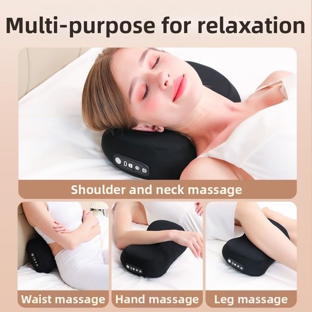 Hot Compress Electric Neck Massage Pillow Multifunctional Lumbar Support Massage Neck Relaxation