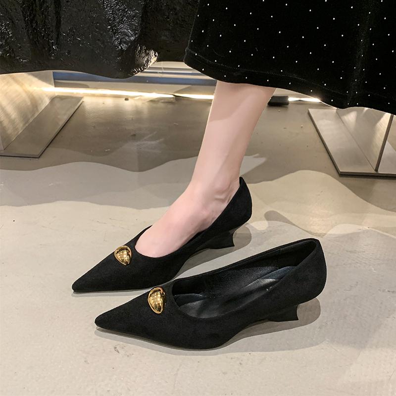 Spring New Style Autumn Pointed Toe Women Sexy Shallow Slip On Pumps Shoes Fashion Thin High Heel Ladies Elegant Dress Shoes