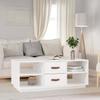 Vidaxl Coffee Table, White, 100X50X41 Cm, Solid Pine Wood